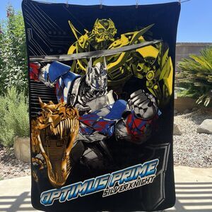 2014 TRANSFORMERS OPTIMUS PRIME SILVER KNIGHT‎ Fleece Throw Blanket 45 x 60